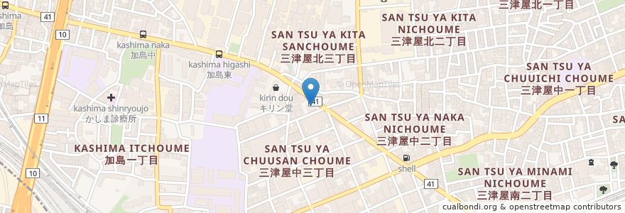 Mapa de ubicacion de スシロー三津屋店 en Jepun, 大阪府, 大阪市, 淀川区.