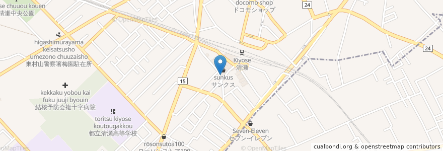 Mapa de ubicacion de KO:HI:KAN en Japan, Tokyo, Kiyose.