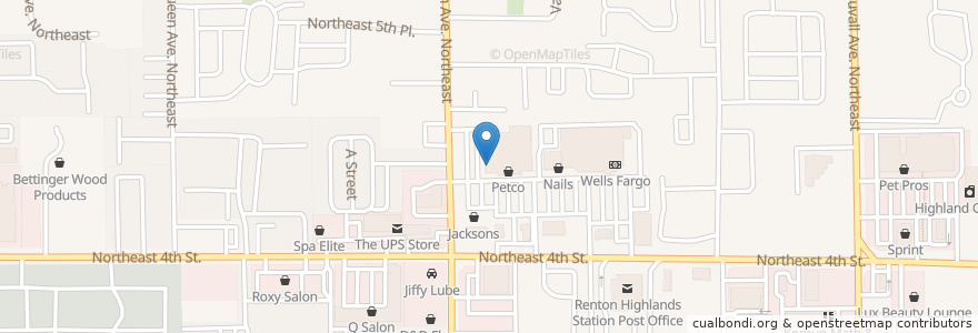 Mapa de ubicacion de Chase en Stati Uniti D'America, Washington, King County, Renton.