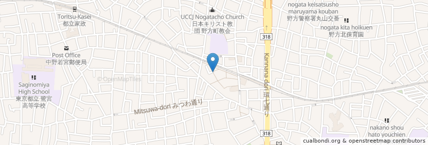 Mapa de ubicacion de 野方第一自転車駐車場 en Giappone, Tokyo, 中野区.