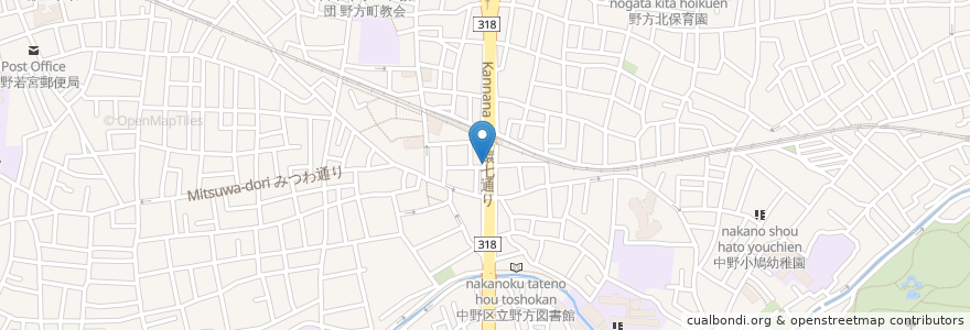 Mapa de ubicacion de 野方東整理区画 en Япония, Токио, Накано.