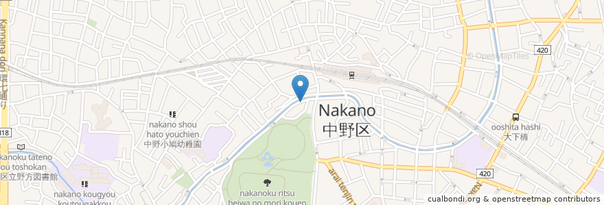 Mapa de ubicacion de 沼袋第一自転車駐車場 en 日本, 东京都/東京都, 中野区.