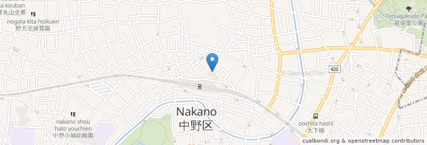 Mapa de ubicacion de 沼袋地下自転車駐車場 en Japan, Tokyo, Nakano.
