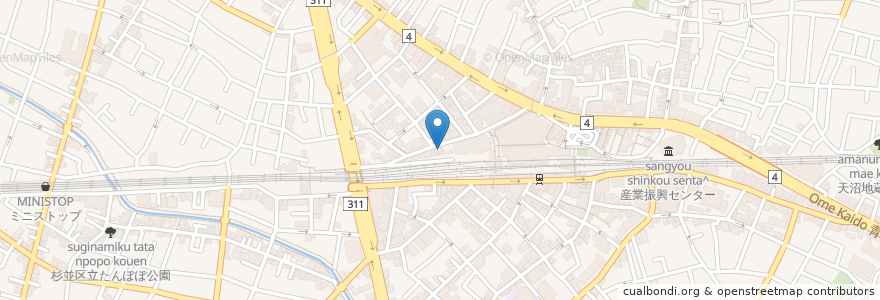 Mapa de ubicacion de なごみの湯 荻窪会館 専用駐輪場 en Japon, Tokyo, 杉並区.