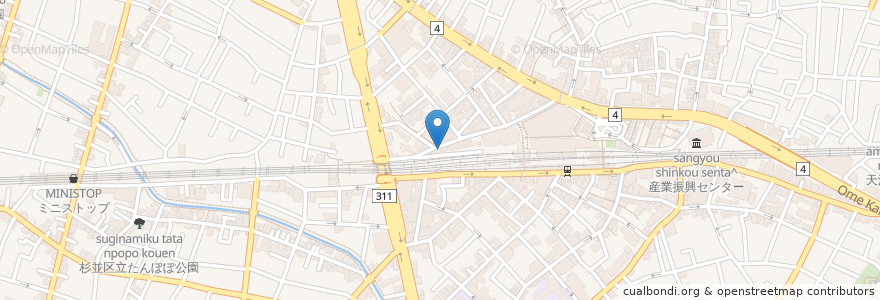 Mapa de ubicacion de とんかつ　たつみ亭 en 日本, 东京都/東京都, 杉並区.