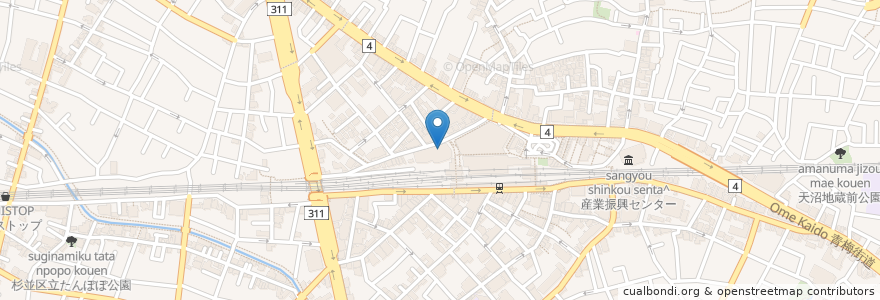 Mapa de ubicacion de PASSAGE en 일본, 도쿄도, 杉並区.