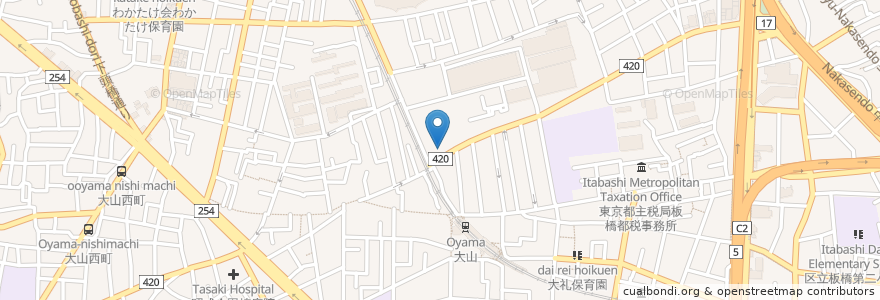 Mapa de ubicacion de 大山駅自転車駐車場 en ژاپن, 東京都, 板橋区.
