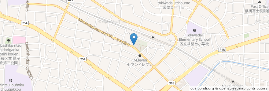 Mapa de ubicacion de ときわ台駅南口自転車駐車場 en Japan, Tokio, 板橋区.