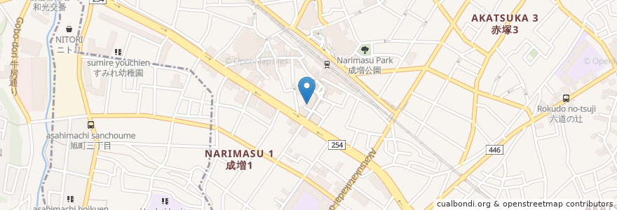 Mapa de ubicacion de 成増駅南口第4自転車駐車場 en Япония, Токио, Нерима.