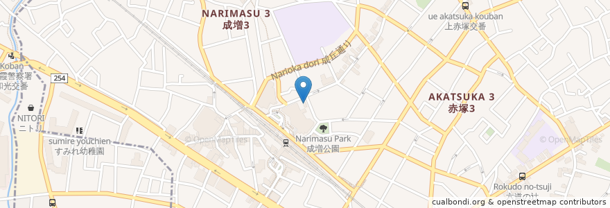 Mapa de ubicacion de 成増駅北口第1自転車駐車場 en 日本, 板橋区.