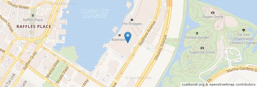 Mapa de ubicacion de Marina Bay Sands Expo and Convention Centre en Singapur, Central.