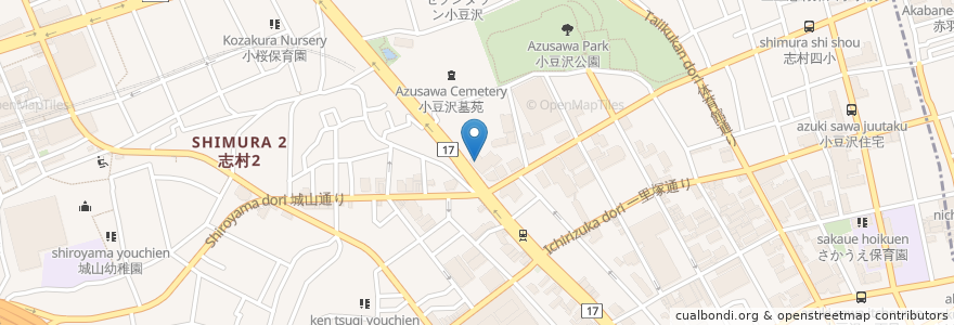 Mapa de ubicacion de 志村坂上駅北自転車駐車場 en Japan, 東京都, 板橋区.