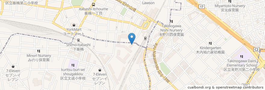 Mapa de ubicacion de 板橋駅自転車駐車場 en 日本, 東京都, 北区.