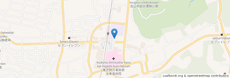 Mapa de ubicacion de 流山セントラルパーク駅前駐在所 en 日本, 千葉県, 流山市.
