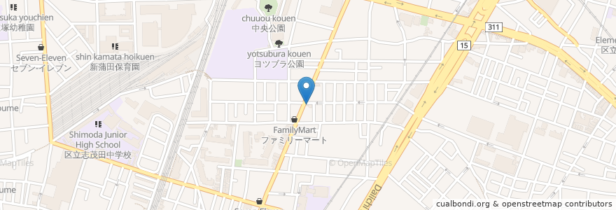 Mapa de ubicacion de にじいろ歯科クリニック en Jepun, 東京都, 大田区.