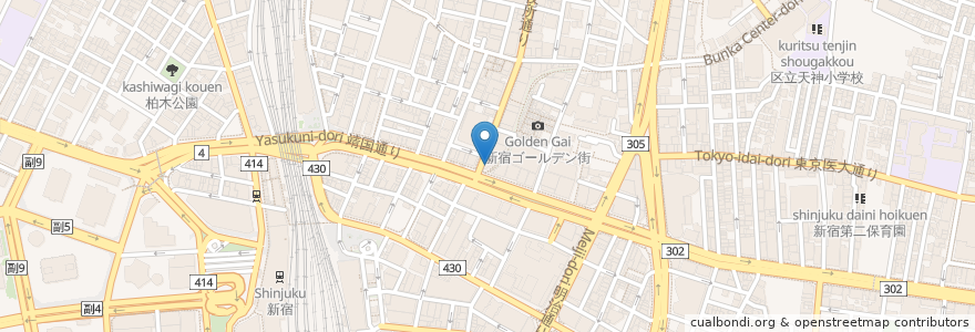 Mapa de ubicacion de ミスタードーナツ en Japan, Tokio, 新宿区.