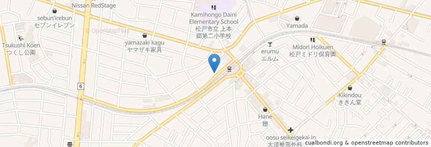 Mapa de ubicacion de 日産レンタカー en ژاپن, 千葉県, 松戸市.