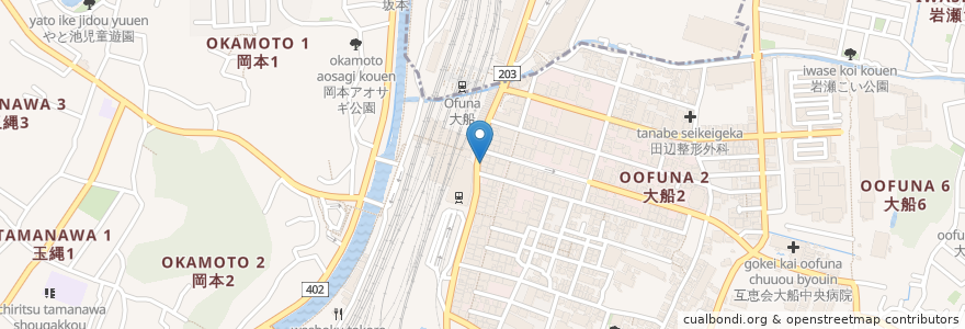 Mapa de ubicacion de マクドナルド en Japão, 神奈川県, 鎌倉市.