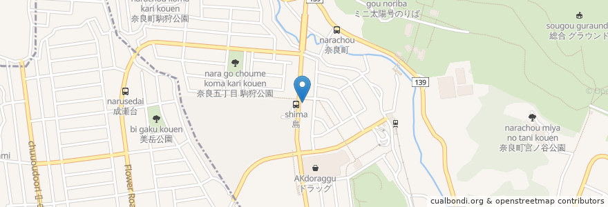 Mapa de ubicacion de GRIVE en Japon, Préfecture De Kanagawa, 横浜市, 青葉区.