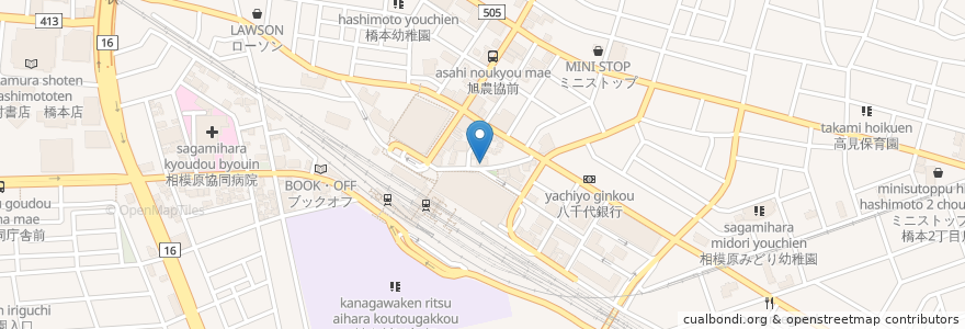 Mapa de ubicacion de セイジョー en Japón, Prefectura De Kanagawa, 相模原市, 緑区.