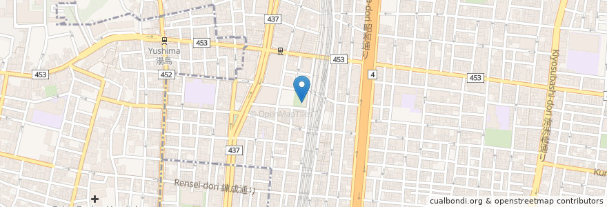 Mapa de ubicacion de 御徒町南口駅前広場自転車駐車場 en اليابان, 東京都, 台東区.