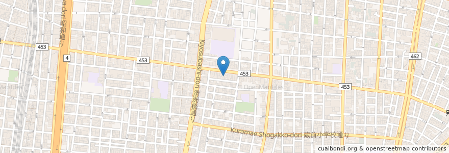 Mapa de ubicacion de 新御徒町駅自転車駐車場 en Giappone, Tokyo, 台東区.