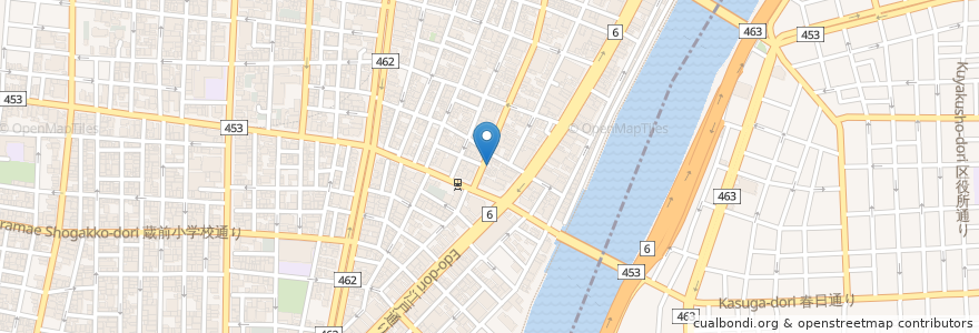 Mapa de ubicacion de 駒形駐輪場 en Jepun, 東京都, 台東区.