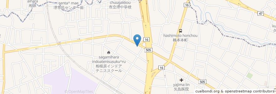 Mapa de ubicacion de 麺屋匠堂 en 日本, 東京都, 相模原市, 町田市, 緑区.