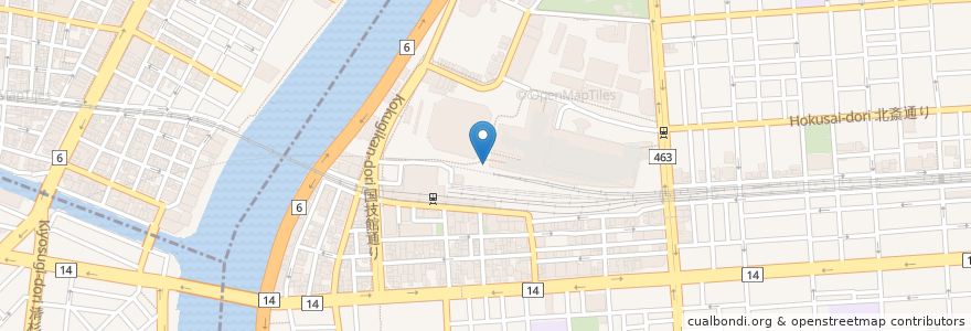 Mapa de ubicacion de 横綱駐輪場 en 日本, 东京都/東京都, 墨田区.