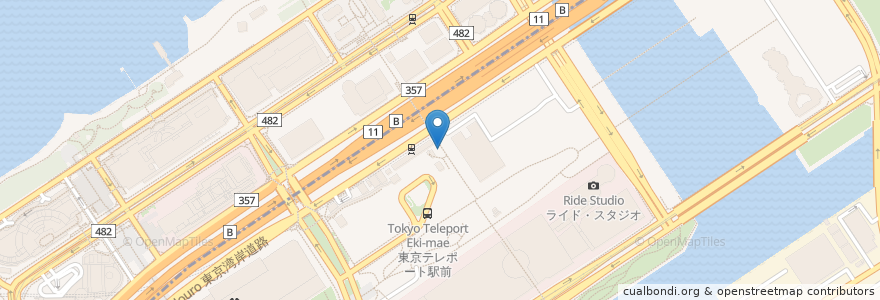 Mapa de ubicacion de 東京テレポート駅自転車駐車場 en Japan, 東京都, 江東区.