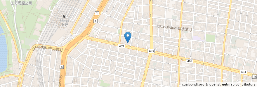 Mapa de ubicacion de クォール薬局 en 日本, 東京都, 台東区.