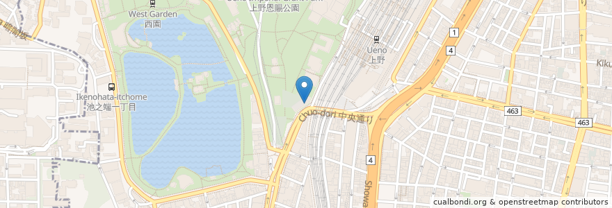 Mapa de ubicacion de ロッテリア en Japan, 東京都, 台東区.