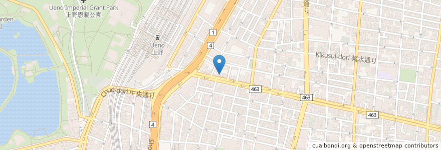 Mapa de ubicacion de 萬来酒楼 en 日本, 东京都/東京都, 台東区.