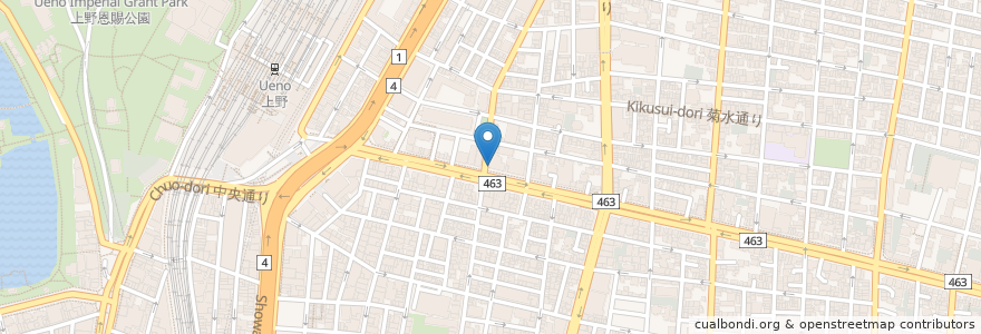 Mapa de ubicacion de 東京スター銀行 en 일본, 도쿄도, 다이토구.