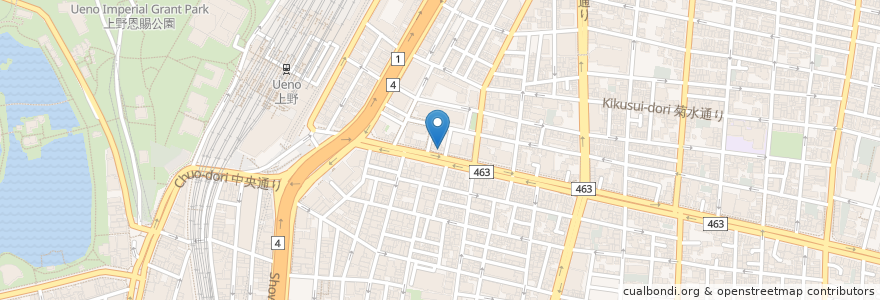 Mapa de ubicacion de 比留間歯科醫院 en 日本, 東京都, 台東区.