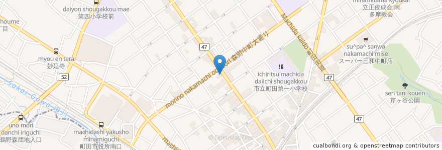Mapa de ubicacion de 魚河岸 美舟 en Japón, Tokio, Machida.