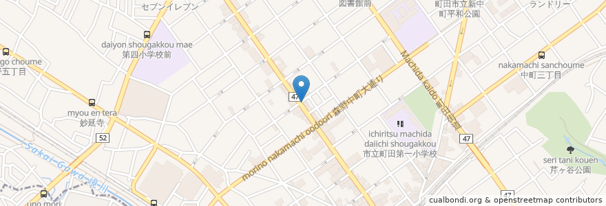 Mapa de ubicacion de 珈琲茶房 en Japon, Tokyo, 町田市.