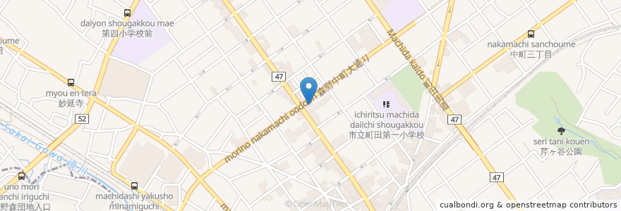 Mapa de ubicacion de クロイワ歯科 en Japon, Tokyo, 町田市.