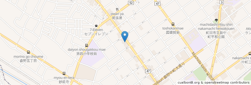 Mapa de ubicacion de 龍拳會 en اليابان, 東京都, 町田市.