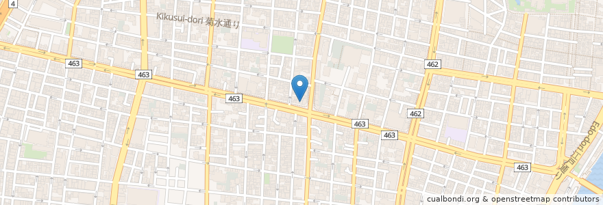 Mapa de ubicacion de 西浅草皮膚科 en Japon, Tokyo, 台東区.