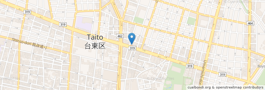 Mapa de ubicacion de チェリッシュ浅草保育園 en Giappone, Tokyo, 台東区.