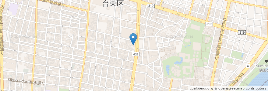 Mapa de ubicacion de 浅草熙楽苑 en 日本, 东京都/東京都, 台東区.