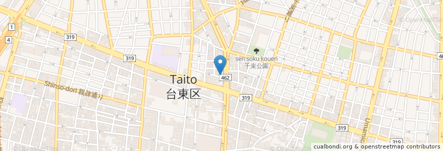 Mapa de ubicacion de あぅん en Jepun, 東京都, 台東区.
