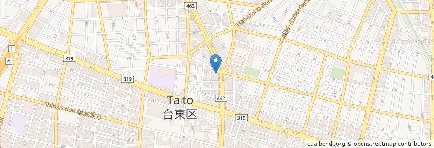 Mapa de ubicacion de BILLY THE KID en ژاپن, 東京都, 台東区.