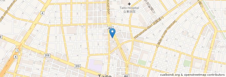 Mapa de ubicacion de こうちゃん en 日本, 東京都, 台東区.