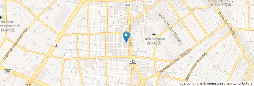 Mapa de ubicacion de 土田歯科医院 en Japonya, 東京都, 台東区.