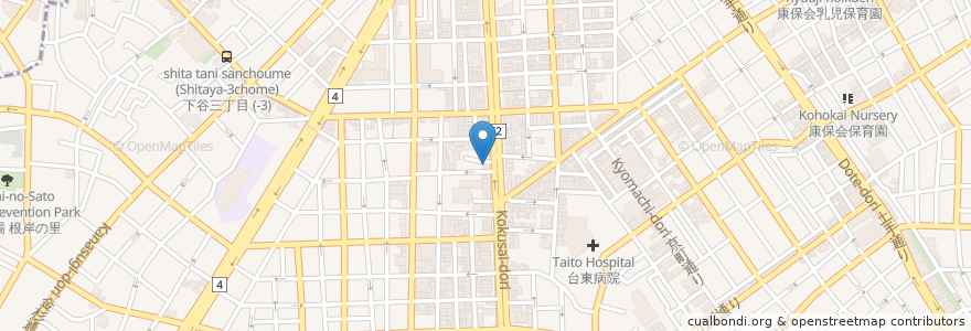 Mapa de ubicacion de グレースデンタルクリニック en Japon, Tokyo, 台東区.