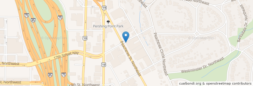 Mapa de ubicacion de Jimmy John's en United States, Georgia, Fulton County, Atlanta.