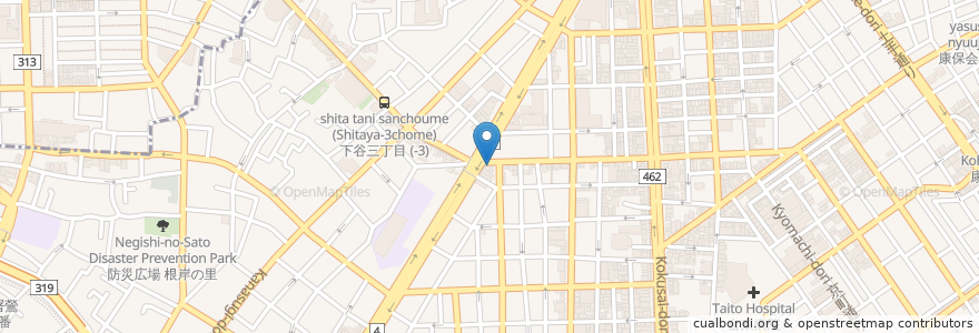 Mapa de ubicacion de かな杉 en 日本, 東京都, 台東区.