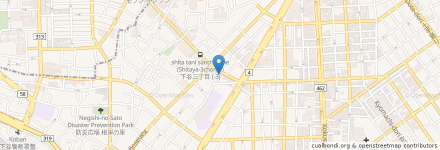 Mapa de ubicacion de 立正佼成会台東教会 en 日本, 东京都/東京都, 台東区.